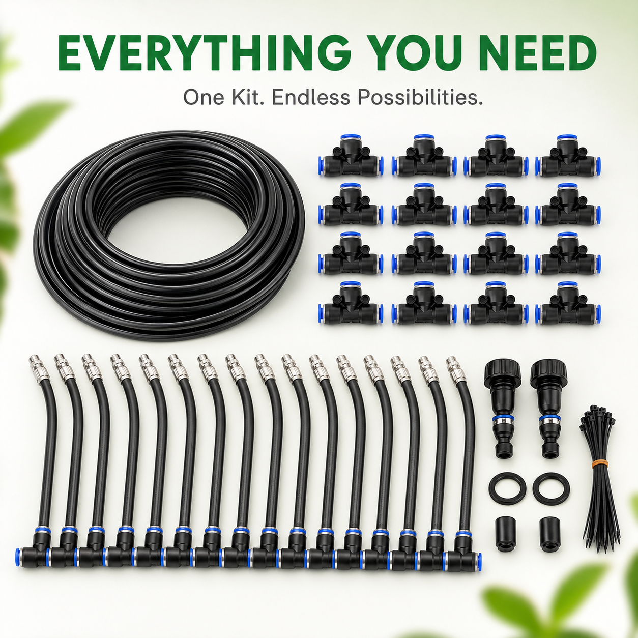 DIY 360° Flexible Garden Misting Irrigation Kit
