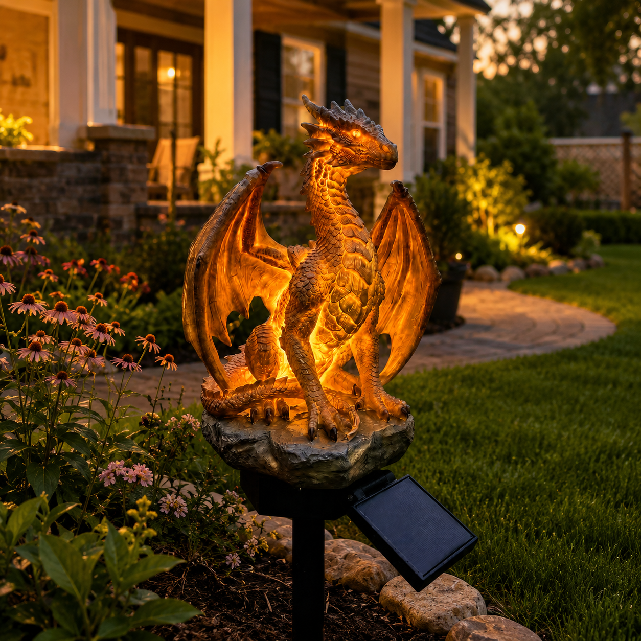 🔥 Limited 49% OFF Today!🐉Solar Dragon Garden Light Set🔥– ✨2 Dragons Included for Magical Outdoor Decor🎁