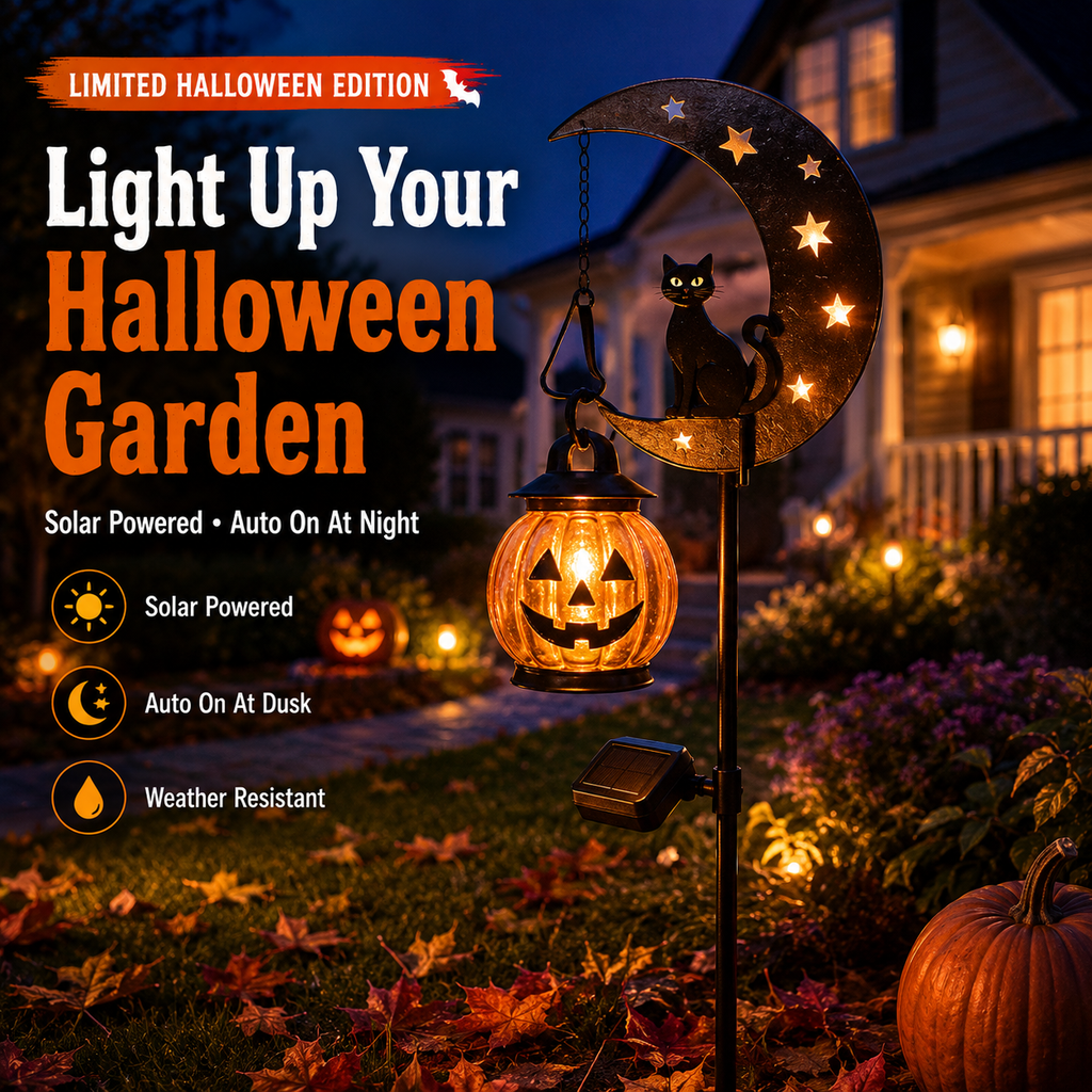 🎃 Halloween Early Bird Sale | 49% OFF Pumpkin Moon Garden Stake Light(📦Buy 2 Free Shipping)