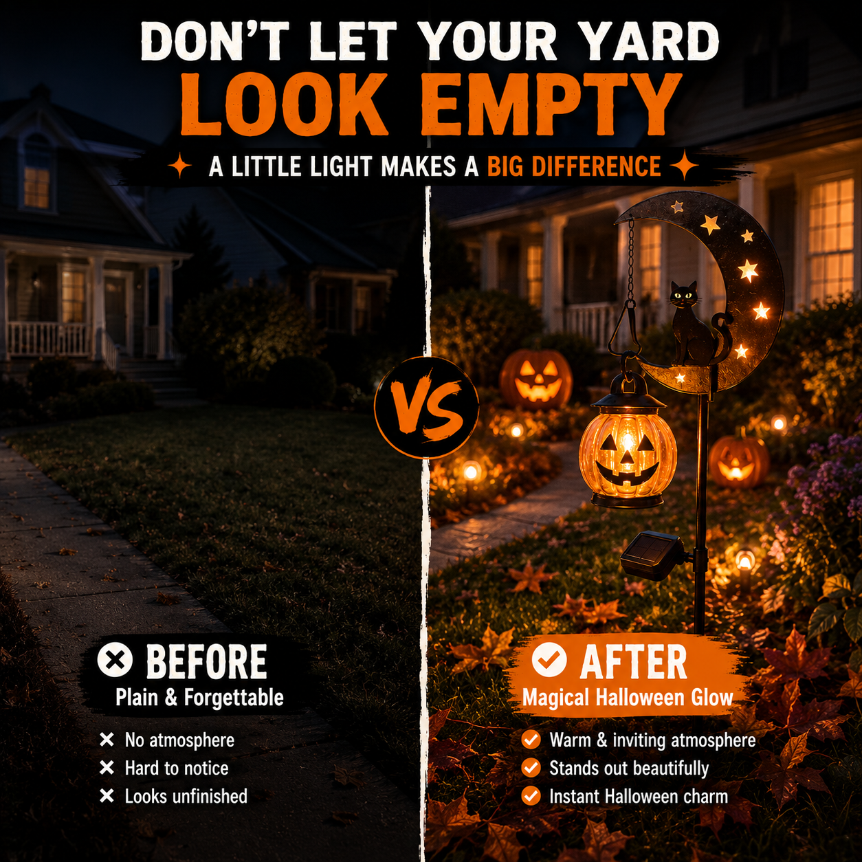 🎃 Halloween Early Bird Sale | 49% OFF Pumpkin Moon Garden Stake Light(📦Buy 2 Free Shipping)