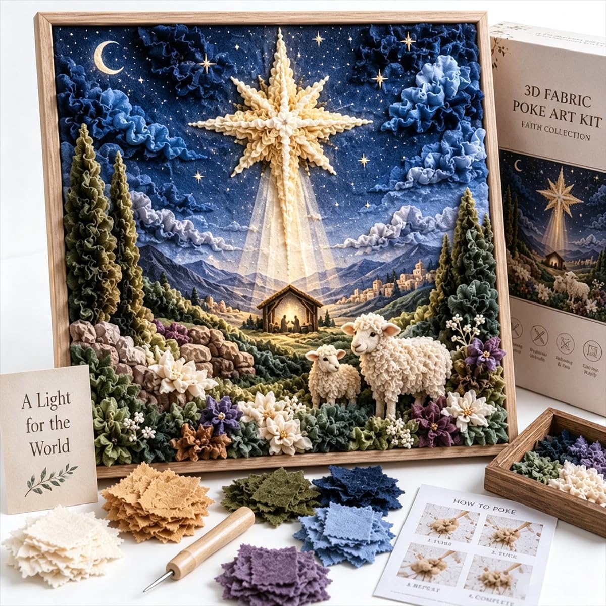 3D Christian Fabric Poke Art Kit