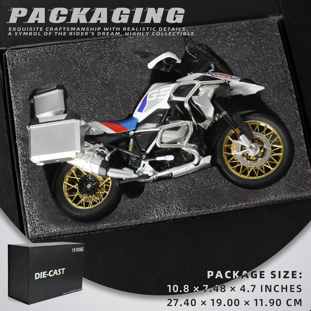 1:9 Motorcycle Model for BMW R125 Metal Die-cast Motorcycle Model No Assembly Required Mini Finished Moto Classic Collection Gift for Adult
