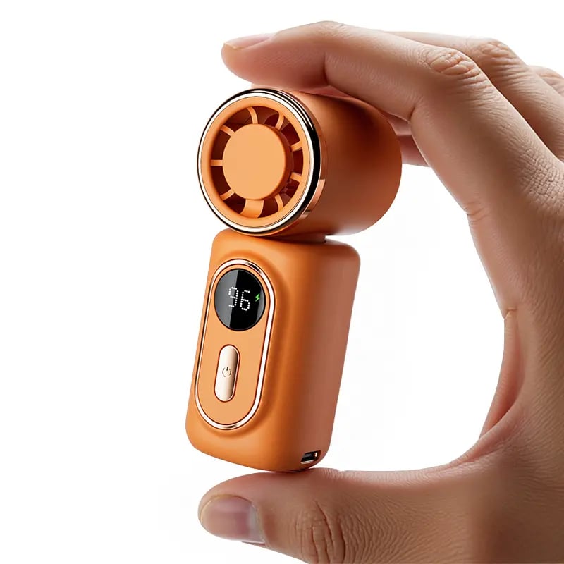 Mini Portable Handheld Clip Fan, 3-in-1 Rechargeable 3000mAh Battery, 5 Speeds, 180° Adjustable Airflow, USB Cooling, Perfect for Travel, Office, and Personal Use - Protection