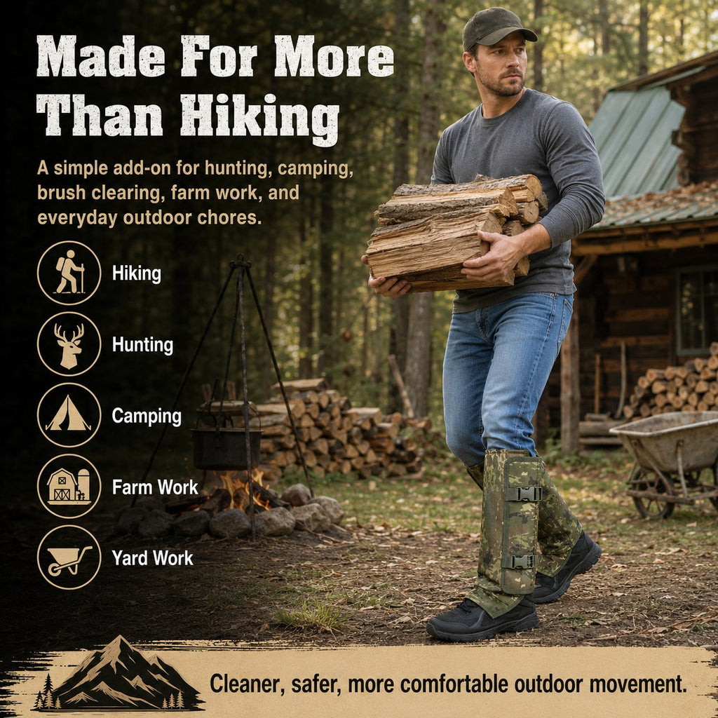 🌿 Essentials for outdoor trips🔥-Resistant Outdoor Leg Gaiters