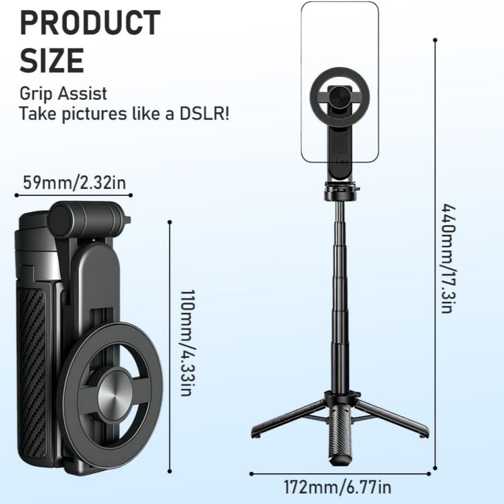 49% OFF:Hands-Free Magic! Magnetic 4-in-1 Selfie Stick Tripod for Phone 🤳🔥