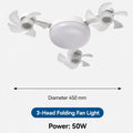 2-in-1 E27 Ceiling Fan Light with Remote Control