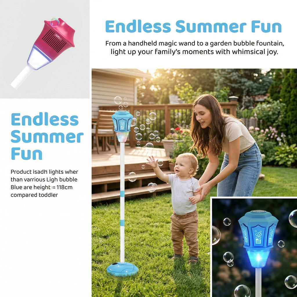 Automatic Bubble Machine for Kids – Bubble Maker with Lights