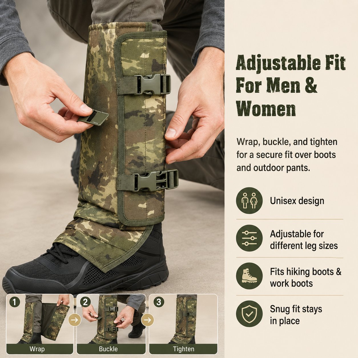 🌿 Essentials for outdoor trips🔥-Resistant Outdoor Leg Gaiters