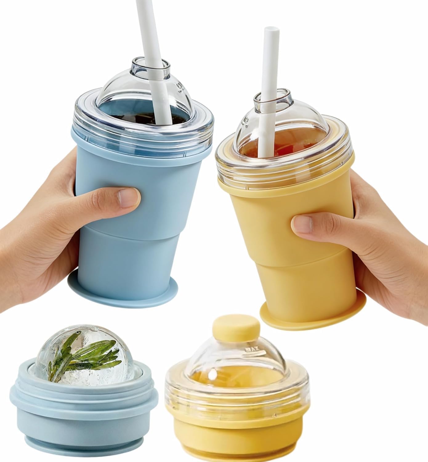 2-in-1 Collapsible Silicone Ice🧊 Ball Maker Cup