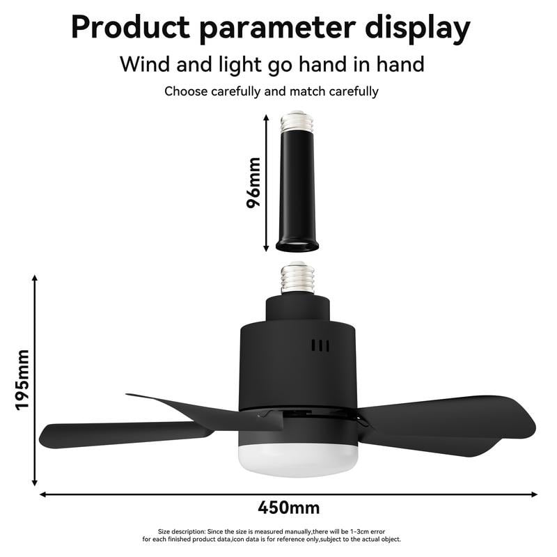 🔥Socket Fan Light with Remote