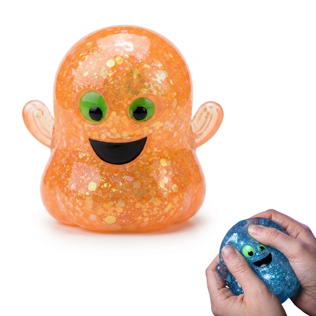 Stress-relieving ghost-shaped slow-rebound soft and cute fingertip toy