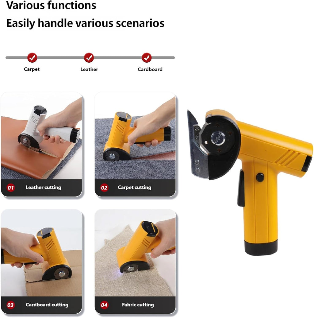 Cordless Heavy-Duty Fabric Shears – Precision Cutting for Carpet, Cardboard, & Thick Textiles ✂️📦