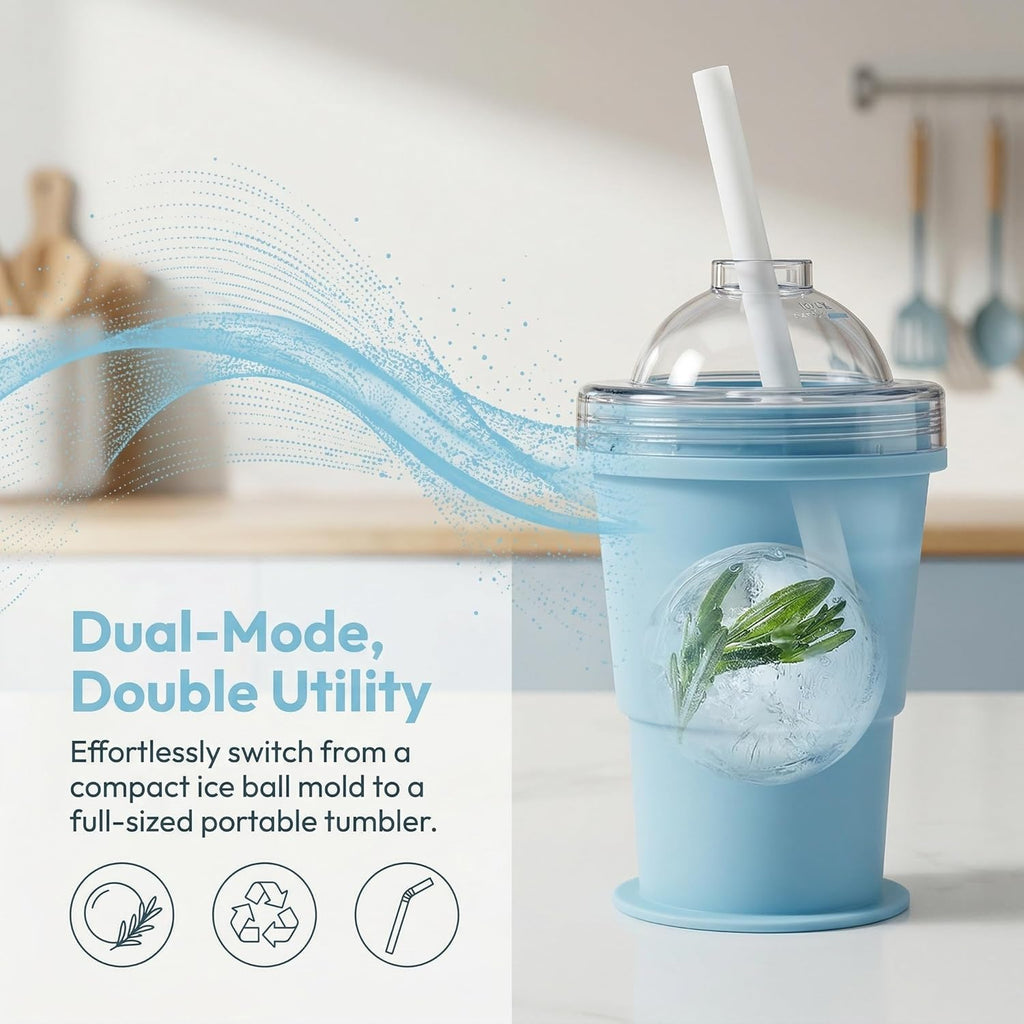 2-in-1 Collapsible Silicone Ice🧊 Ball Maker Cup