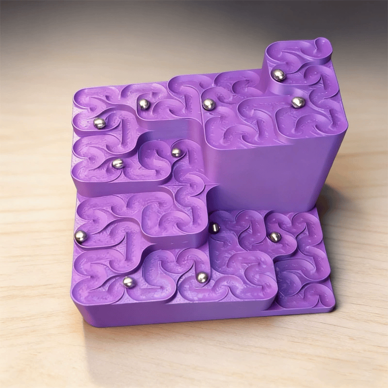 3D Printed Hilbert Curve Marble Run