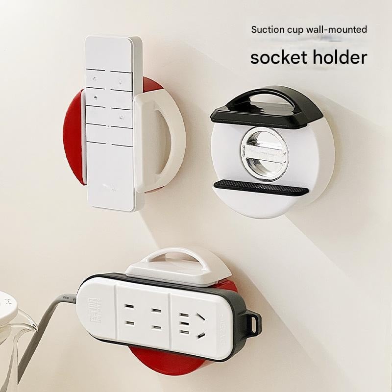 🌟🌸No-Drill Suction Cup Power Strip Holder