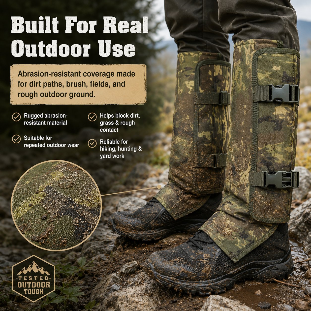 🌿 Essentials for outdoor trips🔥-Resistant Outdoor Leg Gaiters
