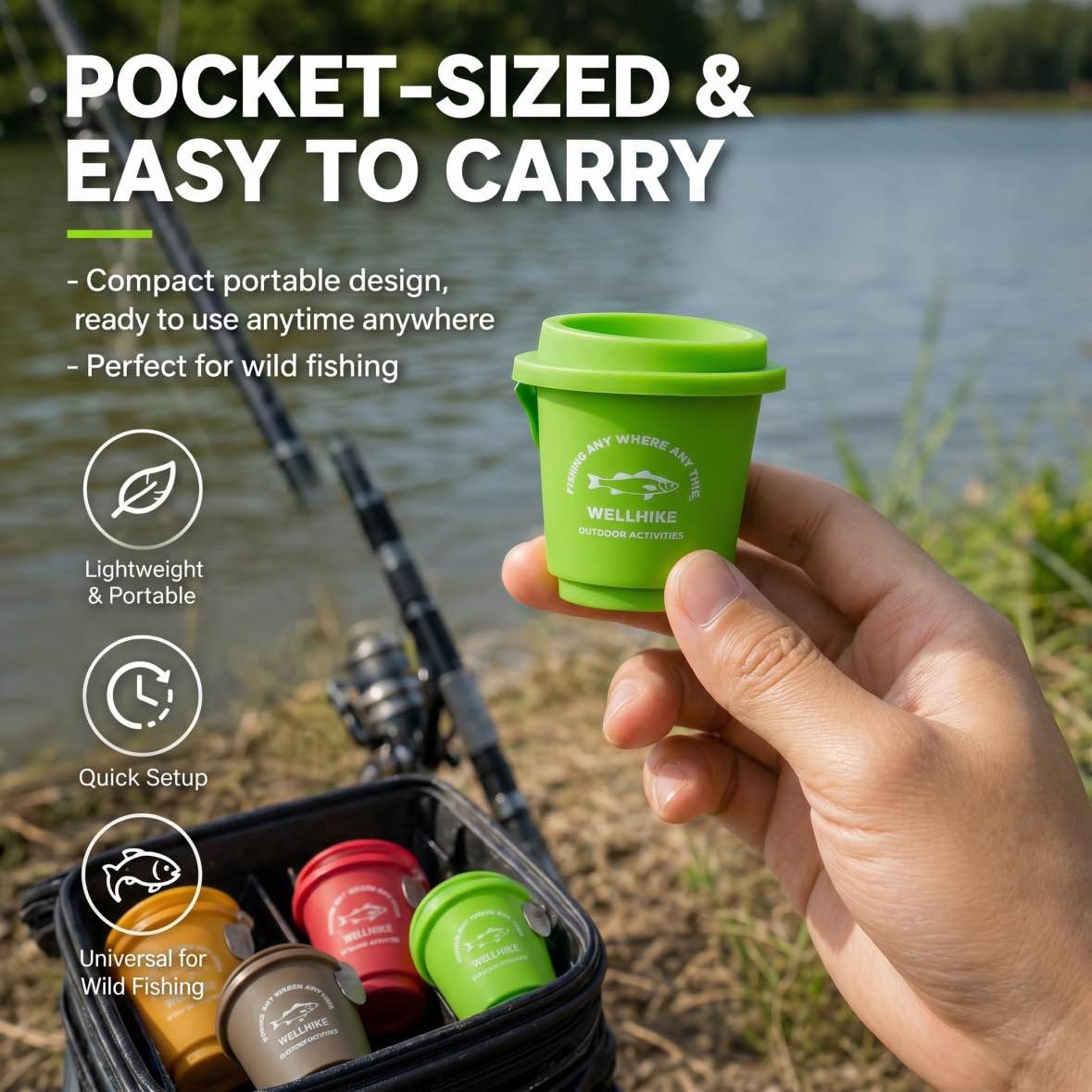 🎣 High-Elasticity Gluten Bait Cup 🐟 Natural Scent Wild Attractant