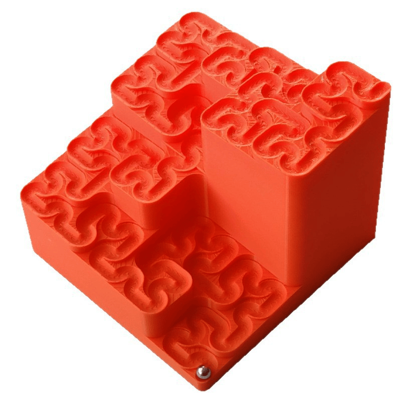 3D Printed Hilbert Curve Marble Run