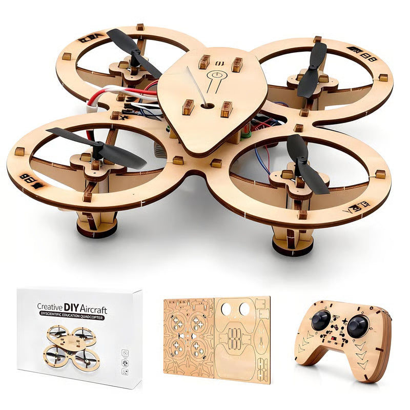 🎁🔥🧩 DIY Wooden Drone Building Kit 🚁