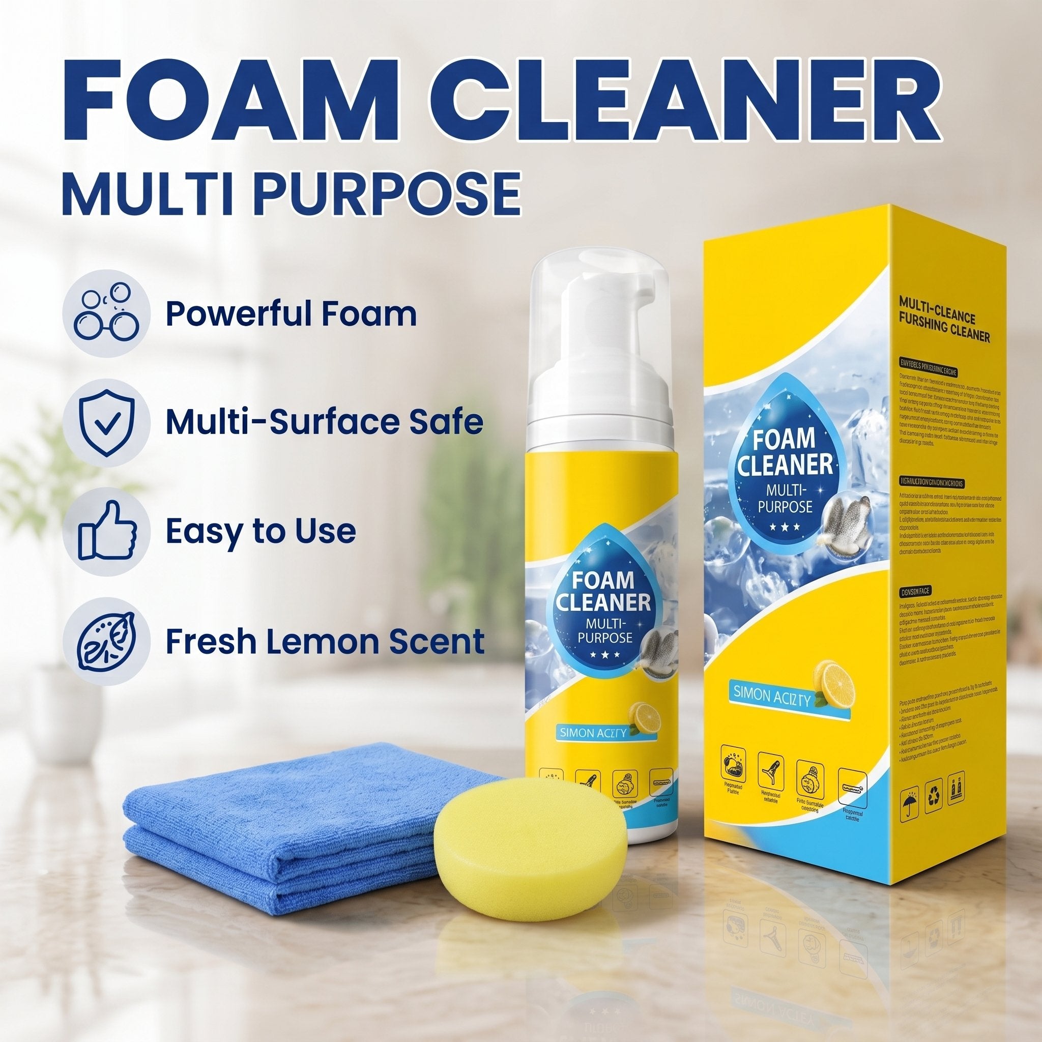 ⏰ Deep Cleaning Foam For Car Interiors And Home Furnishings