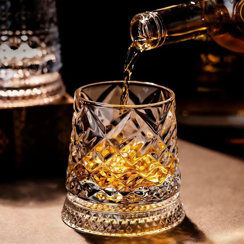 🎁Hot Sale Promotion 49% OFF🔥 Luxury 360° Spinning Crystal Glass