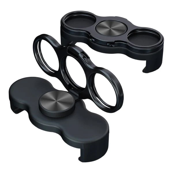 Dual-Ring Three-Finger Back Clip Holder - 360° Rotating Foldable Kickstand, Ultra Strong Clip Holder