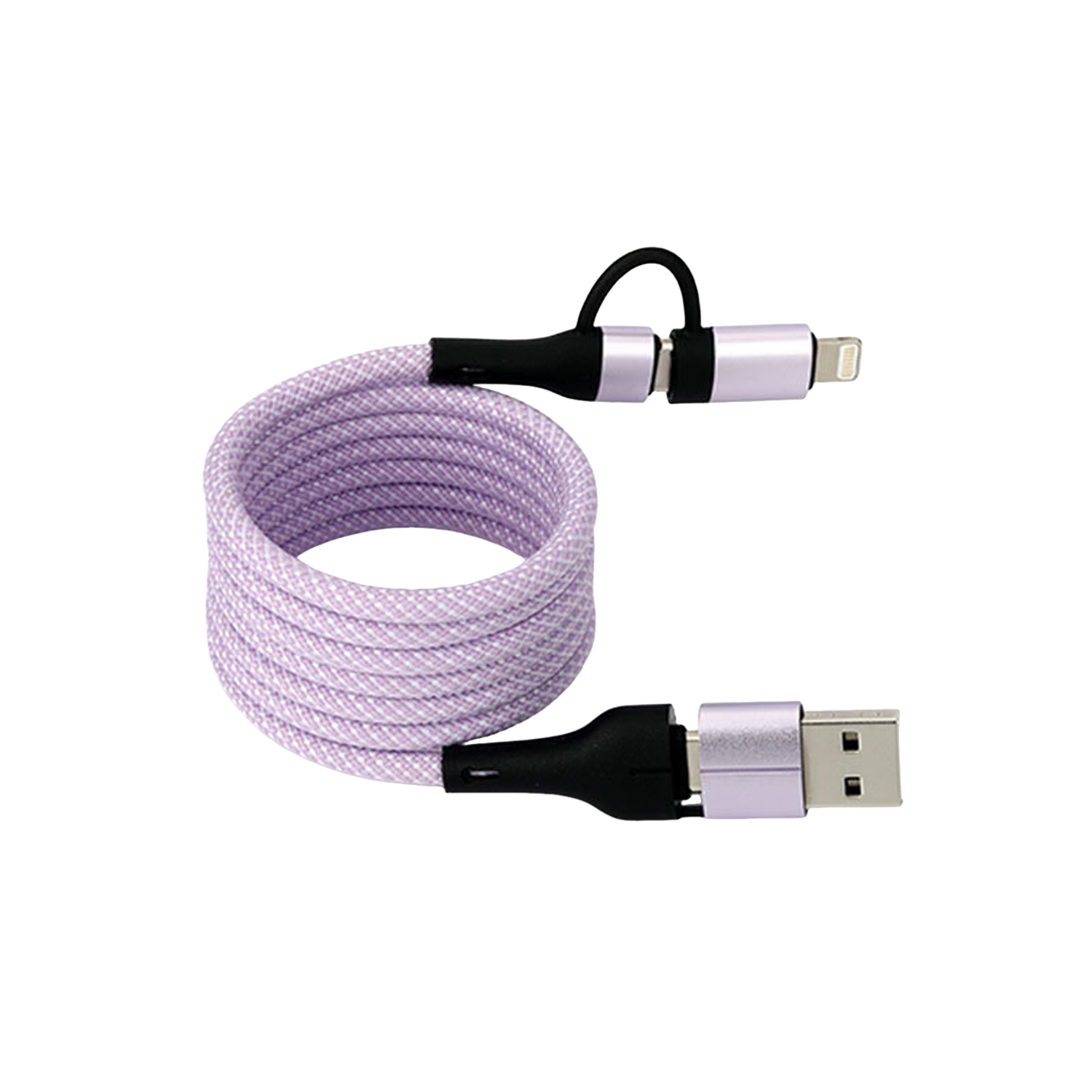 100W 4-in-1 Aluminum Alloy Magnetic Retractable Data Cable