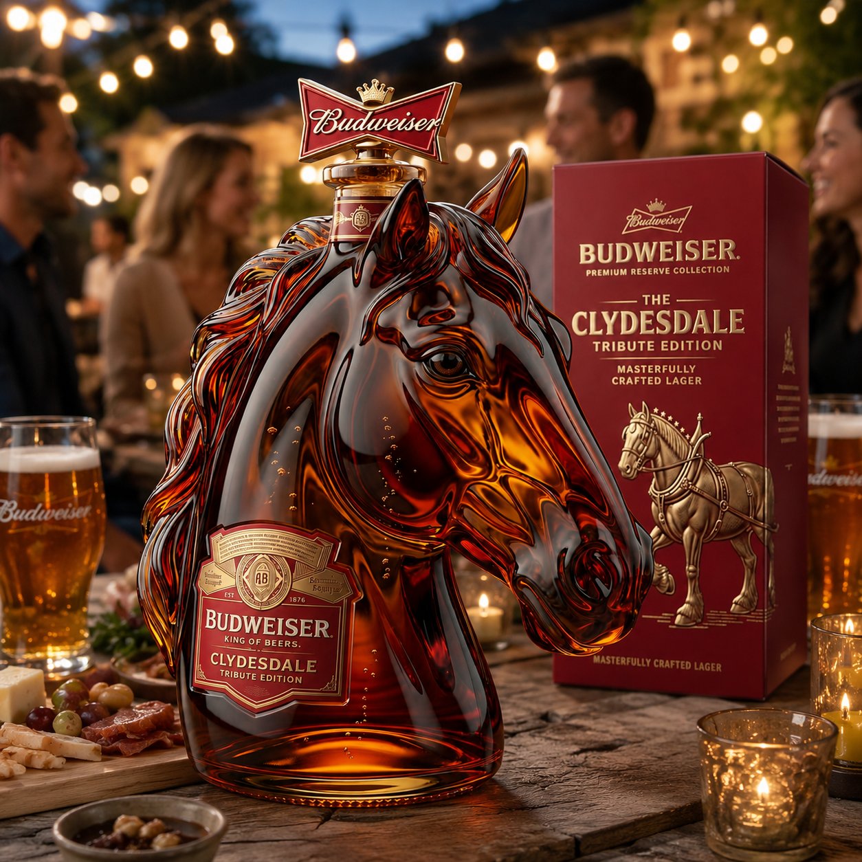 Budweiser Clydesdale Tribute Edition Commemorative Art Bottle