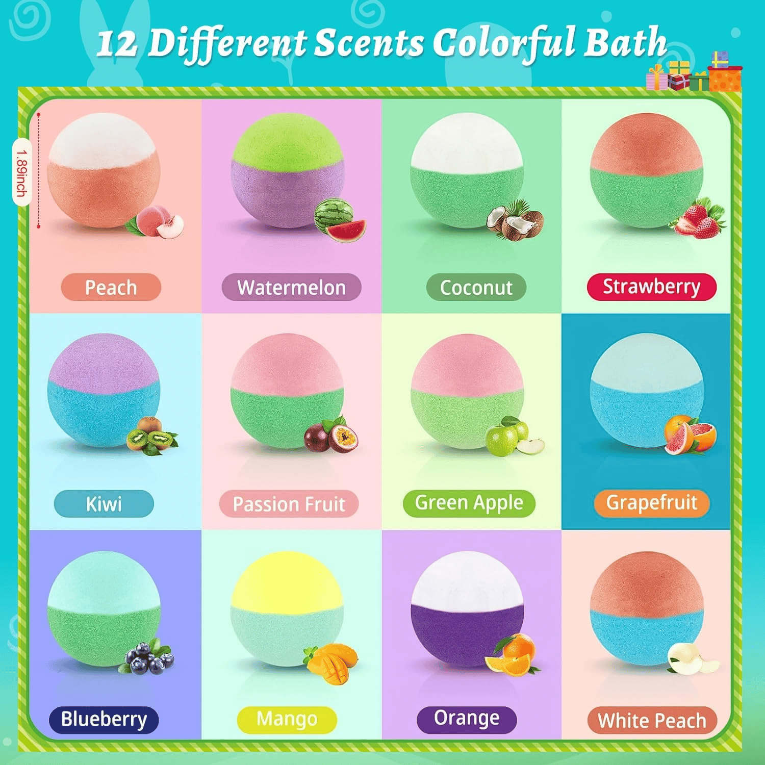 🛁 Natural Bath Bombs for Kids with Mega Bubbles & Surprise Inside 🥚✨ Same as in the video 🎁Comes with A Toy Storage Box