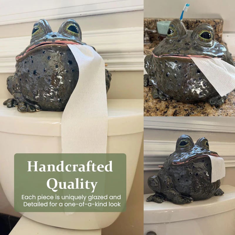 Funny Toad Tissue Holder🐸– Novelty Resin Tissue Box Cover for Home Decor