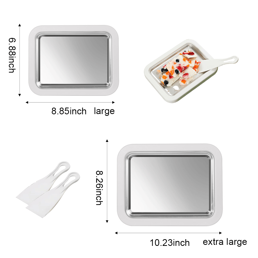 🍓 Food-Grade Stainless Steel Ice Cream Tray | Easy Clean