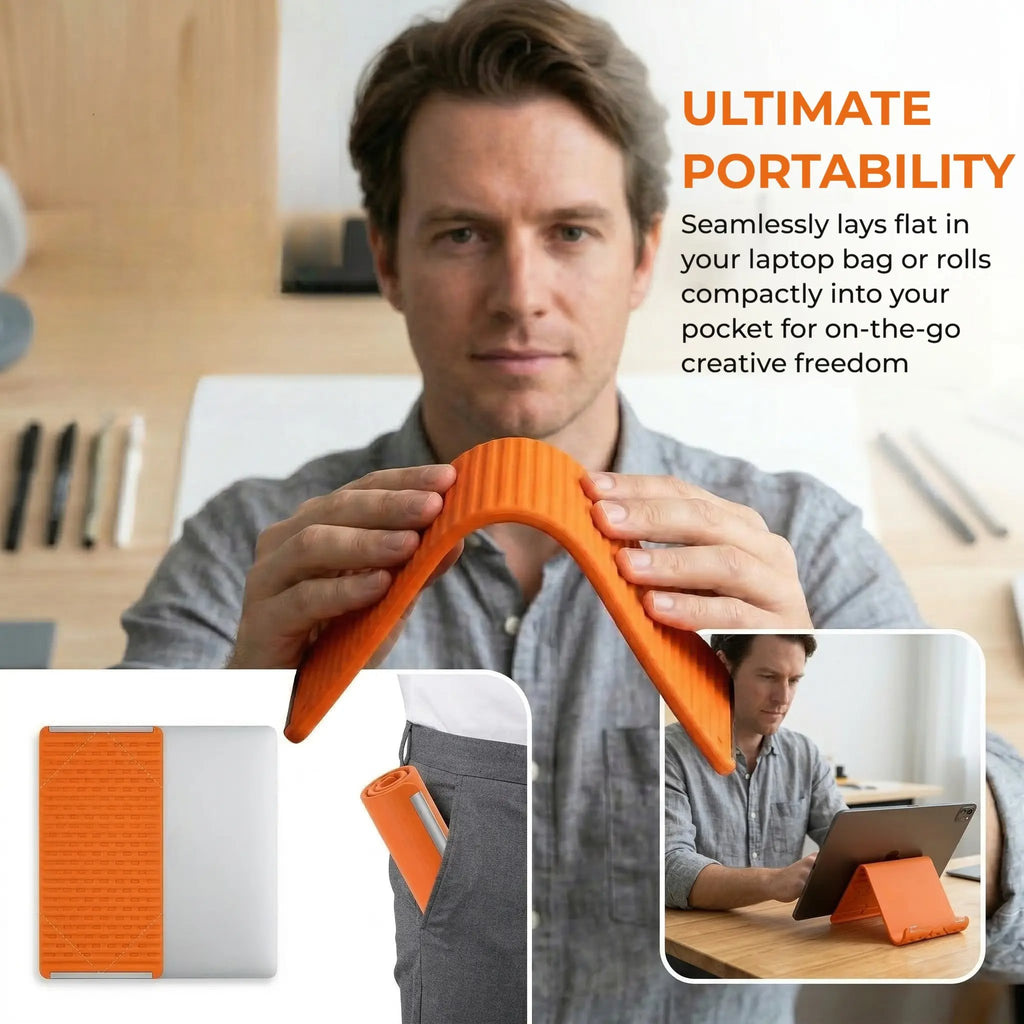 Flexible Silicone Aluminum Phone holder stand, Bendable Rollable Foldable Design