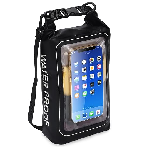 2-liter roll-type waterproof storage bag with touchscreen phone case