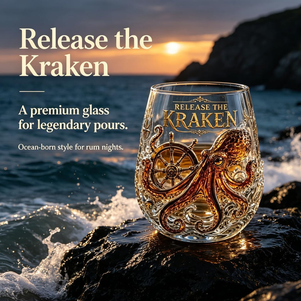 Whiskey Glass with Skull Captain Design