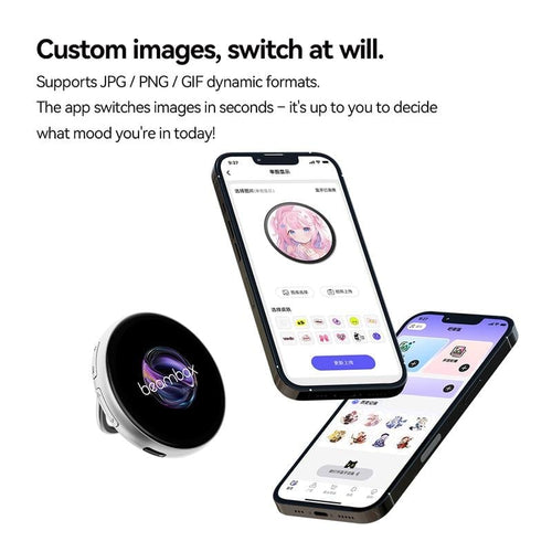 Digital Badge Photo Video GIF Display Screen Pins Pixel Touchscreen Lightweight 500mAh