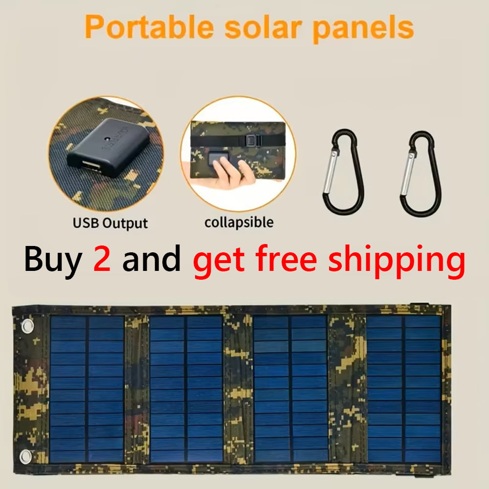 ☀️ Foldable 10W Solar Charger Panel with USB Output
