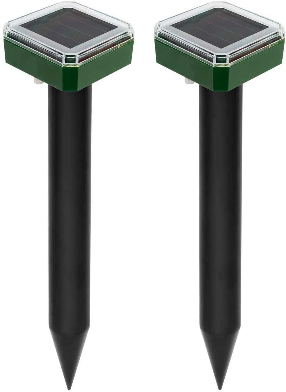 Upgraded 7000ft.🔥Solar Power Ultrasonic Gopher Mice Mole Pest Snake Repellent