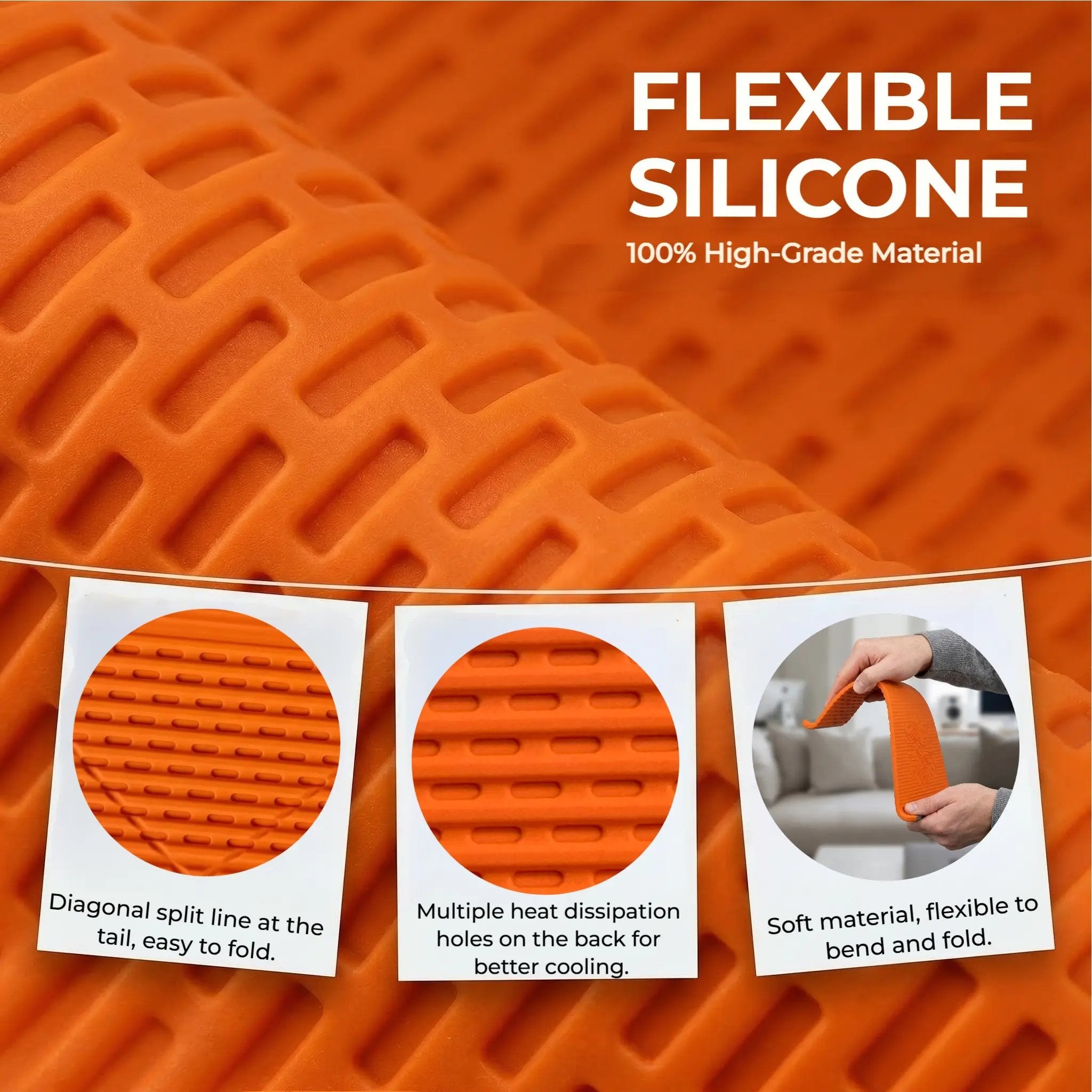 Flexible Silicone Aluminum Phone holder stand, Bendable Rollable Foldable Design