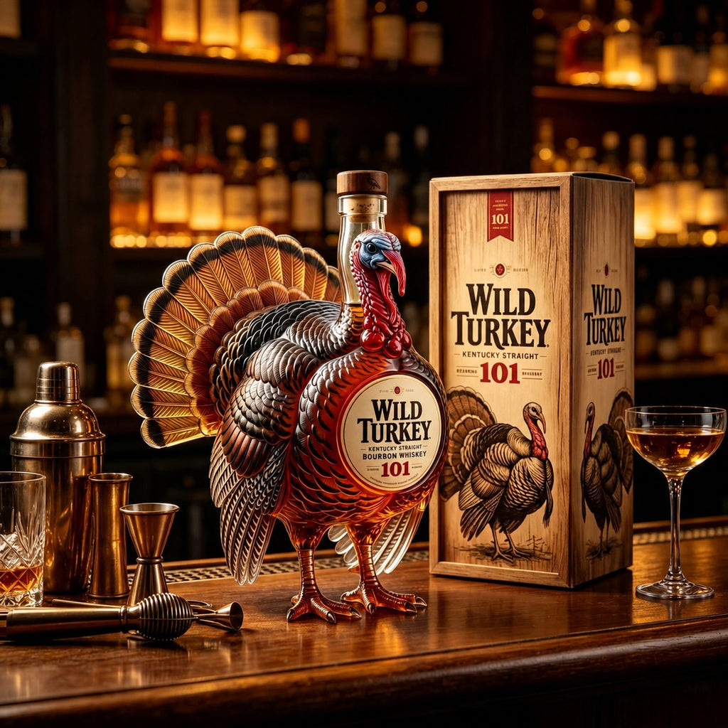 Wild Turkey 101 3D Sculpted Turkey Whiskey Bottle