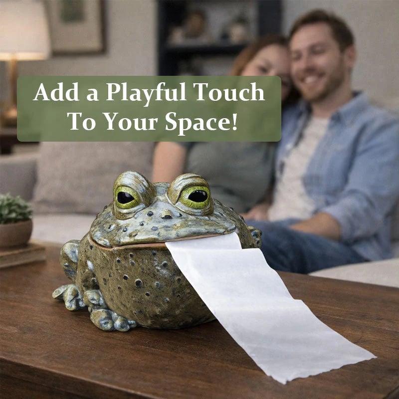 Funny Toad Tissue Holder🐸– Novelty Resin Tissue Box Cover for Home Decor