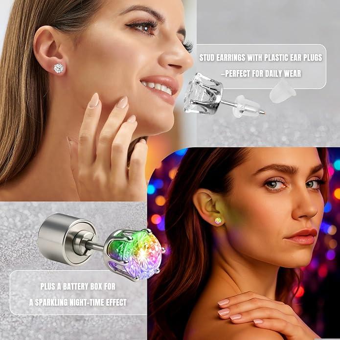 🔥Christmas Early Discount 40% Off✨🎅LED Earrings, Light Up Stud Earrings🌟