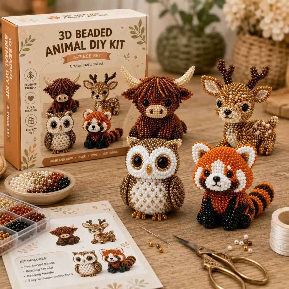 ✨Petite 3D Beaded Animal Kit – Cute, Relaxing & Giftable