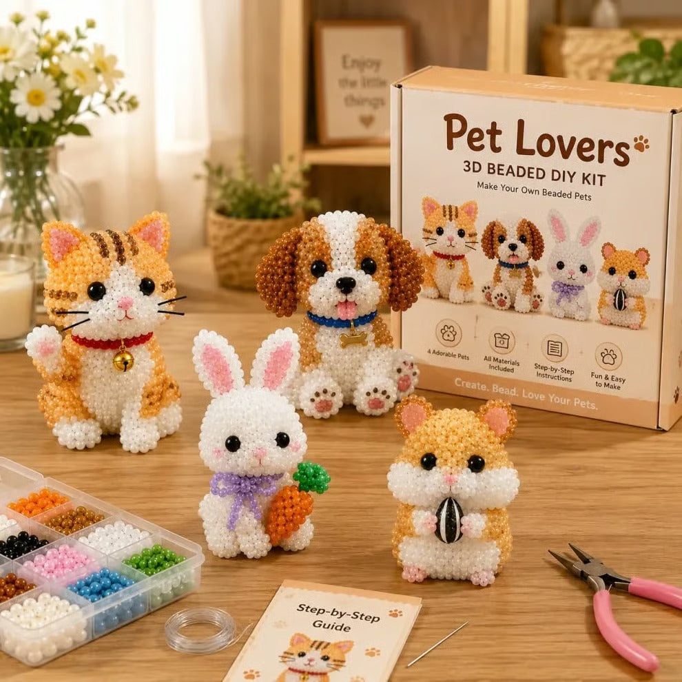 ✨Petite 3D Beaded Animal Kit – Cute, Relaxing & Giftable