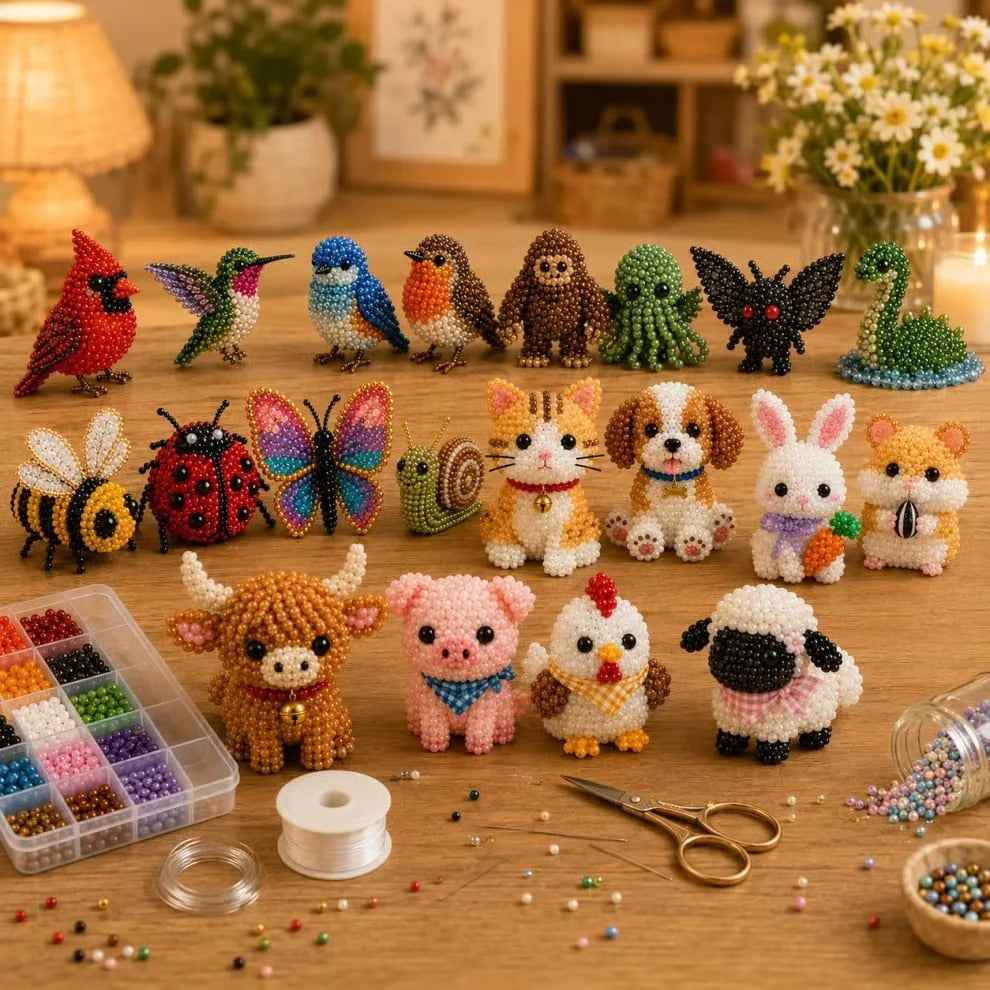 ✨Petite 3D Beaded Animal Kit – Cute, Relaxing & Giftable