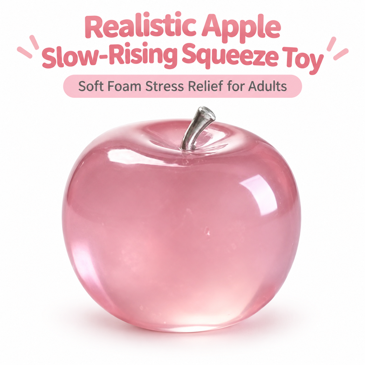 Realistic Apple Slow-Rising Stress Relief Squeeze Toy