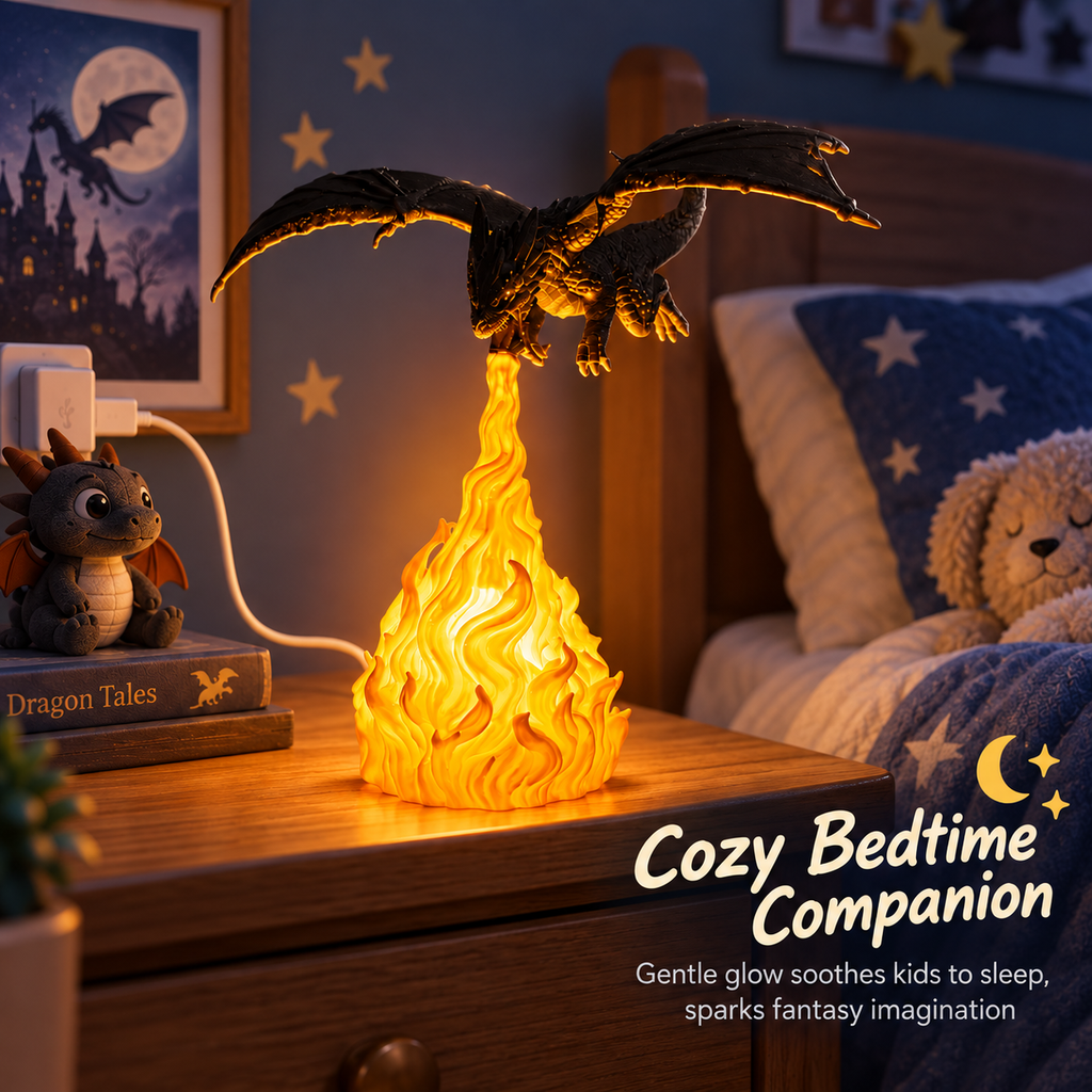 Charizard-shaped night light (with realistic fire-breathing effect)